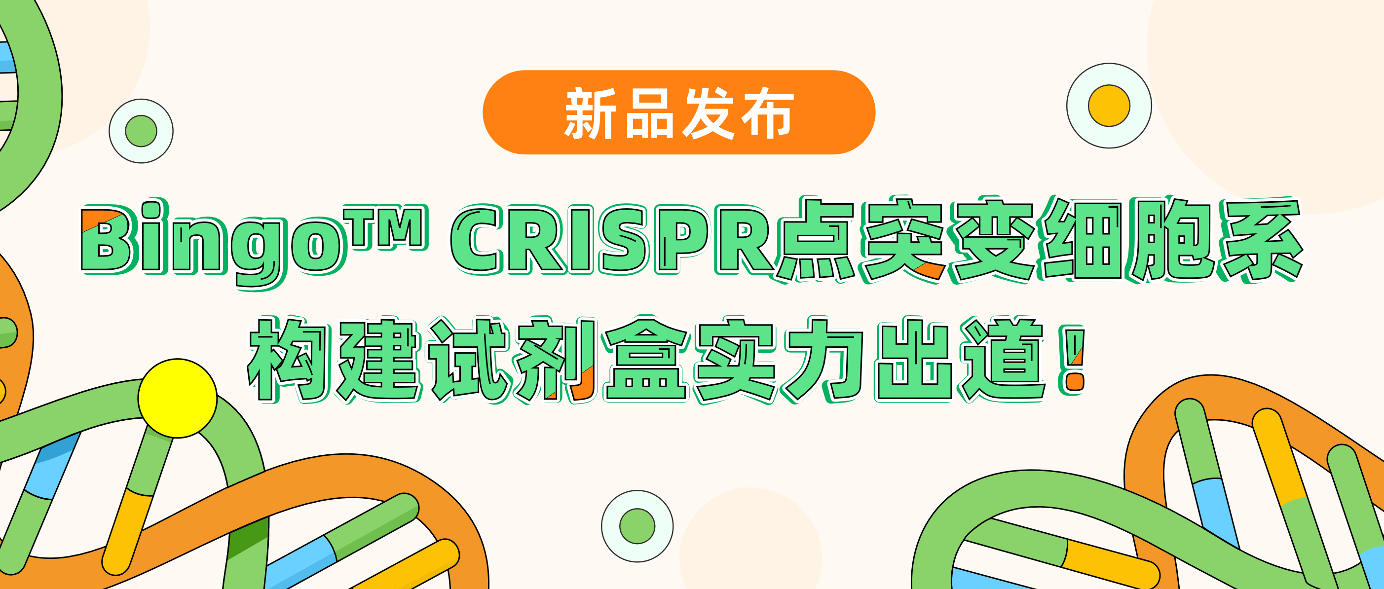 球盟会生物基因Bingo&trade; CRISPR点突变细胞系构建试剂盒实力&ldquo;出道&rdquo;！升级PE技术，高效编辑，快人一步享受极致命中率
